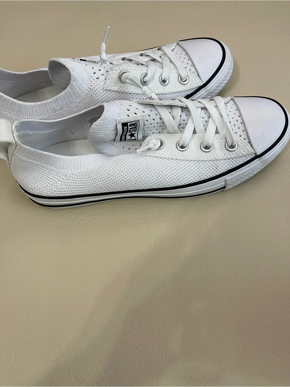 Converse Chuck Taylor All Star Shoreline Knit Slip On Sneaker women Sz 8 white - Picture 11 of 11